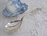 Fancy Swedish Sterling Silver Serving Spoon 1959 Eriksson Gösta Reticulated Handle