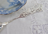 Fancy Swedish Sterling Silver Serving Spoon 1959 Eriksson Gösta Reticulated Handle