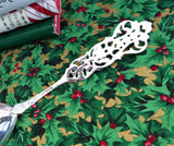 Fancy Swedish Sterling Silver Serving Spoon 1959 Eriksson Gösta Reticulated Handle