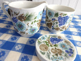 Retro Cream And Sugar Trio Nuts Arzberg Bavaria 1960s Mid Century Modern