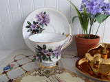 Lavender Azaleas Cup And Saucer Rhododendrons English Bone China 1960s