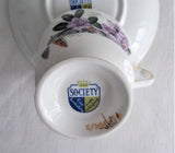 Lavender Azaleas Cup And Saucer Rhododendrons English Bone China 1960s