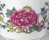 Cup And Saucer Pink Peonies Porcelain Gold Trim 1960s Asian Floral