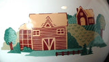 Teapot Corelle Coordinates Farm Landscape Large Tea Pot Barn Fields 1960s