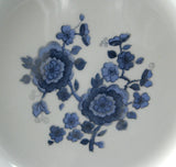 Enoch Wedgwood Royal Blue Bread And Butter Plate Jacobean Floral Platinum 1960s
