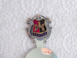 Exeter Tea Caddy Spoon 1960s English Souvenir Chrome Enamel Tea Scoop