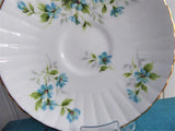 Cup And Saucer Blue Forget Me-Nots 1960s Small Teacup English Bone China