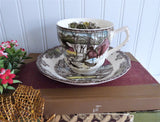 Unusual Tall Friendly Village Cup And Saucer Johnson Brothers Ice House Made In England