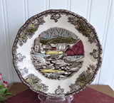 Unusual Tall Friendly Village Cup And Saucer Johnson Brothers Ice House Made In England