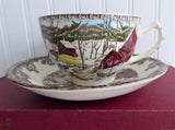 Friendly Village Cup And Saucer Johnson Brothers Ice House Made In England