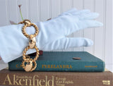 Napier Twisted Link Bracelet Signed Oval Links Gold Plated 1980s Fashion Chunky