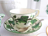 Napoleon Ivy Cup And Saucer Wedgwood 1965 Anniversary Reissue Historic 1815 Pattern