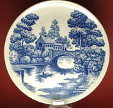 Lakeview Blue Transfer Ware Luncheon Plate Nasco 1960s Oriental Blue And White