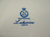 Lakeview Blue Transfer Ware Luncheon Plate Nasco 1960s Oriental Blue And White