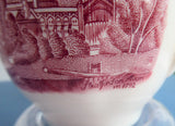 Cup And Saucer Old Britain Castles Pink Transferware Johnson Brothers UK 1960s