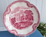 Cup And Saucer Old Britain Castles Pink Transferware Johnson Brothers UK 1960s