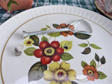 Palissy England Handled Tidbit Server Cake Plate Floral MCM Colors 1960s Serving Plate