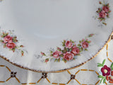 Paragon 1960s Elizabeth Rose Cake Serving Plate Coral Pink Roses Royal Warrant