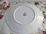 Paragon 1960s Elizabeth Rose Cake Serving Plate Coral Pink Roses Royal Warrant