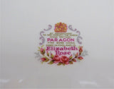 Paragon 1960s Elizabeth Rose Cake Serving Plate Coral Pink Roses Royal Warrant