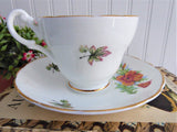 Regency Orange Poppies Cup And Saucer English Bone China 1960s