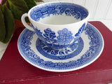Blue Willow Cup And Saucer Willow 1960s Teacup North Staffordshire Ridgway