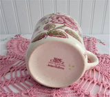 Rose Chintz Mug Johnson Brothers 1960s Hand Colored on Red Transfer 8 Oz