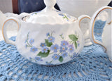 Sugar And Cream Blue Forget Me Nots 1960s Royal Adderleys English Bone China