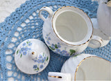 Sugar And Cream Blue Forget Me Nots 1960s Royal Adderleys English Bone China