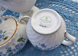 Sugar And Cream Blue Forget Me Nots 1960s Royal Adderleys English Bone China