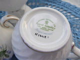 Sugar And Cream Blue Forget Me Nots 1960s Royal Adderleys English Bone China