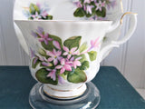 Pretty Mayflower Royal Albert Cup and Saucer Pink Blossoms Montrose Shape 1960s