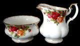 Royal Albert Old Country Roses Large Cream Sugar Basin 1960s England