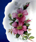 Royal Albert Prairie Rose Fan Shape Dish Jam Candy Pink Roses English Bone China