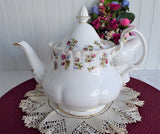 Teapot Royal Albert Winsome Large 40 Ounces English 1966-1970s Floral Bands