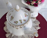 Teapot Royal Albert Winsome Large 40 Ounces English 1966-1970s Floral Bands
