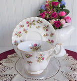 Cup And Saucer Royal Albert Winsome Floral Bands English Bone China 1966-1970s