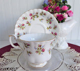 Cup And Saucer Royal Albert Winsome Floral Bands English Bone China 1966-1970s