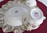 Cup And Saucer Royal Albert Winsome Floral Bands English Bone China 1966-1970s