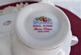 Cup And Saucer Royal Albert Winsome Floral Bands English Bone China 1966-1970s