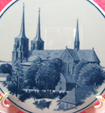 Royal Copenhagen 6 Inch Diameter Plaque Roskilde Cathedral Trivet 1960s Denmark