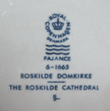 Royal Copenhagen 6 Inch Diameter Plaque Roskilde Cathedral Trivet 1960s Denmark