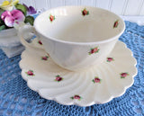 Pretty Rose Cup And Saucer 1960s Ironstone Royal Staffordshire Clarice Cliff