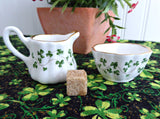 Irish Royal Tara Trellis Shamrock Miniature Cream And Sugar Creamer 1960s Individual