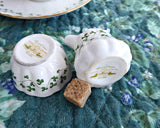 Irish Royal Tara Trellis Shamrock Miniature Cream And Sugar Creamer 1960s Individual