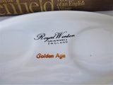 Royal Winton Golden Age Cream And Sugar With Matching Tray 1960s Gold Luster