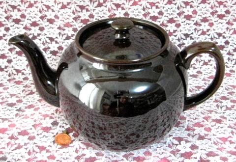Sadler Brown Betty Teapot Vintage 1960s England 6 Cups Rockingham