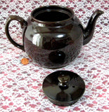 Sadler Brown Betty Teapot Vintage 1960s England 6 Cups Rockingham