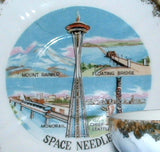 Seattle Space Needle Souvenir Cup and Saucer 1960s World's Fair