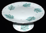 Shelley Cake Plate Plateau Gainsborough Drifting Leaves Gainsborough 1960s Aqua Pedestal